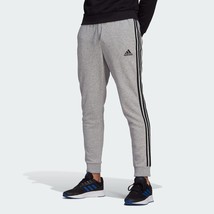 adidas Essentials French Terry Tapered-Cuff 3-Stripes Pants Men&#39;s Size L... - $48.95