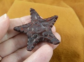 (Y-STA-566) Little Red Brecciated Jasper Starfish Gemstone Sea Star Figurine - £11.03 GBP
