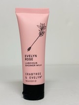 Crabtree &amp; Evelyn Luscious Shower Milk Evelyn Rose Travel Size, 0.5oz - £8.49 GBP