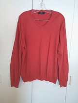 J.CREW MEN&#39;S 100% COTTON LS V-NECK PULLOVER SWEATER-XL-NICE-WORN ONCE-OR... - £6.85 GBP