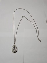 Vintage Long Chain with Crystal-Like Pendant, 26&#39;&#39; - £7.46 GBP