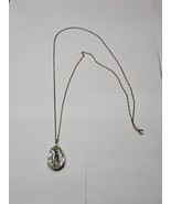 Vintage Long Chain with Crystal-Like Pendant, 26&#39;&#39; - £7.43 GBP