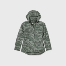 NEW Womens Anorak Parka Jacket ladies sz M green camouflage canvas camo print - £15.92 GBP