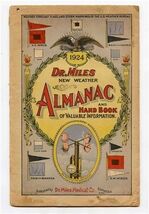 1924 Dr. Miles New Weather Almanac and Hand Book of Valuable Information  - $9.90