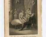 Don Quixote&#39;s Copper Plate Engraving 1792 Curate and Barber Conversing  - $87.12