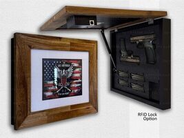 Hidden Storage Photo Frame for Gun and Valuables 14-1/2" x 12-1/2" / Brown - $98.01