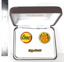 ExxonMobile Esso Socony 100th Anniv. 3 pc. Lapel Pin Set w/ 14K Gold Pin (1999) - £73.88 GBP