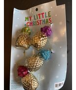 Glitter Pineapple Christmas Ornaments - $342.85 MXN