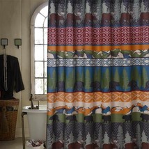 Rustic Wilderness Bear Shower Curtain - $1,324.55 MXN