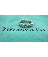 Tiffany &amp; Co. Platinum Bubbles Diamond .96ct Eternity Wedding Band Ring ... - £4,496.37 GBP
