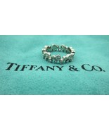 Tiffany &amp; Co. Platinum Bubbles Diamond .96ct Eternity Wedding Band Ring ... - £4,424.78 GBP