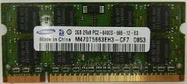 Samsung 2GB 2Rx8 PC2-6400S-666-12-E3 DDR2 RAM 200 Broche Sodimm M470T566... - £27.82 GBP