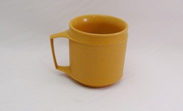Vintage MCM USA 1960&#39;s Aladdin Insulated Coffee Mug Cup Stackable Orange Gold - £3.84 GBP