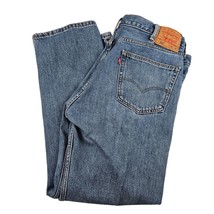 Levi Strauss 505 Mens Jeans Sz 38 x 30 Straight Leg Medium Wash Blue Denim Pants - £19.84 GBP