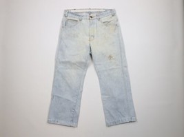 Vintage 70s Streetwear Mens 32x26 Thrashed Wide Leg Flared Denim Jeans B... - £31.11 GBP