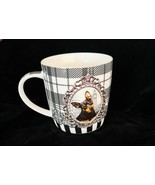 Barracco Porcelain Easy Life Dog Mug Doberman Black/White Plaid Signed D... - $188.16 MXN