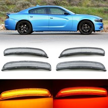 Clear Front &amp; Rear LED Side Marker Light Lens Set For 2015-2018 Dodge Ch... - $79.95