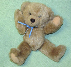 1987 HALLMARK GINGER TEDDY BEAR PLUSH JOINTED 16&quot; Stuffed Animal KOREA F... - £14.39 GBP