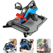 3-In-1 Under Desk Bike Pedal Exerciser With Resistance Bands, Arm &amp; Leg Mini Exe - £149.48 GBP