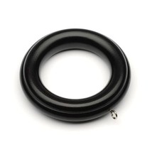 Bulk Hardware Wooden Rod Ring with Screw Eye - Black, Pack of 24  - $55.00