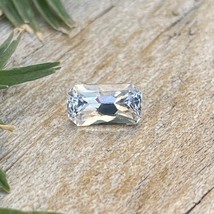 Natural White Sapphire | Emerald Cut | 5.80x3.25 mm | VVS1 | 0.53 Carat | Ceylon - £179.85 GBP