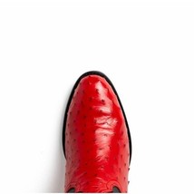 SAVANNAH Genuine Ostrich Skin Cowboy Boot from the Western Collection Red image 5