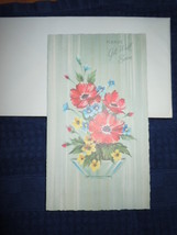 Vintage Please Get Well Soon Floral Card Unused - $3.99