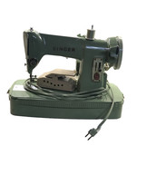 Singer  Model 185J Vintage Sewing Machine W/Case/Foot Pedal/Electric Cord - $411.39