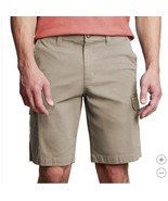 Copper &amp; Oak Mens Cargo Shorts Tan Stretch Pockets Lightweight Flex Wais... - $50.59 CAD