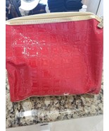 ELIZABETH ARDEN RED GOLD ACCENTS ZIPPERED MAKEUP COSMETIC TRAVEL TOTE BA... - €6,72 EUR