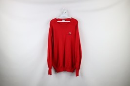 Vintage 90s Wilson Staff Mens XL Spell Out Tennis Knit Crewneck Sweater Red - $29.65