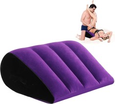 Sex Toys Pillow Position Cushion Triangle Inflatable Ramp Furniture (Purple) - £13.91 GBP