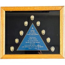 Obsolete Vintage 1986 Los Angeles Police Framed Commendation Mini Pins D... - $88.83