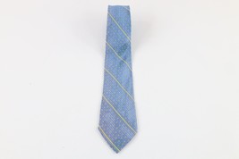 Vintage 50s Rockabilly Silk Geometric Striped Neck Tie Dress Tie Wedding... - £23.32 GBP