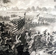 Civil War Engraving Newbery Battle 1862 Victorian Military Art McRae DWY3 - $99.99