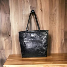 Vintage Nine West Black Snakeskin Faux Leather Purse Shoulder bag Pocket... - $19.31