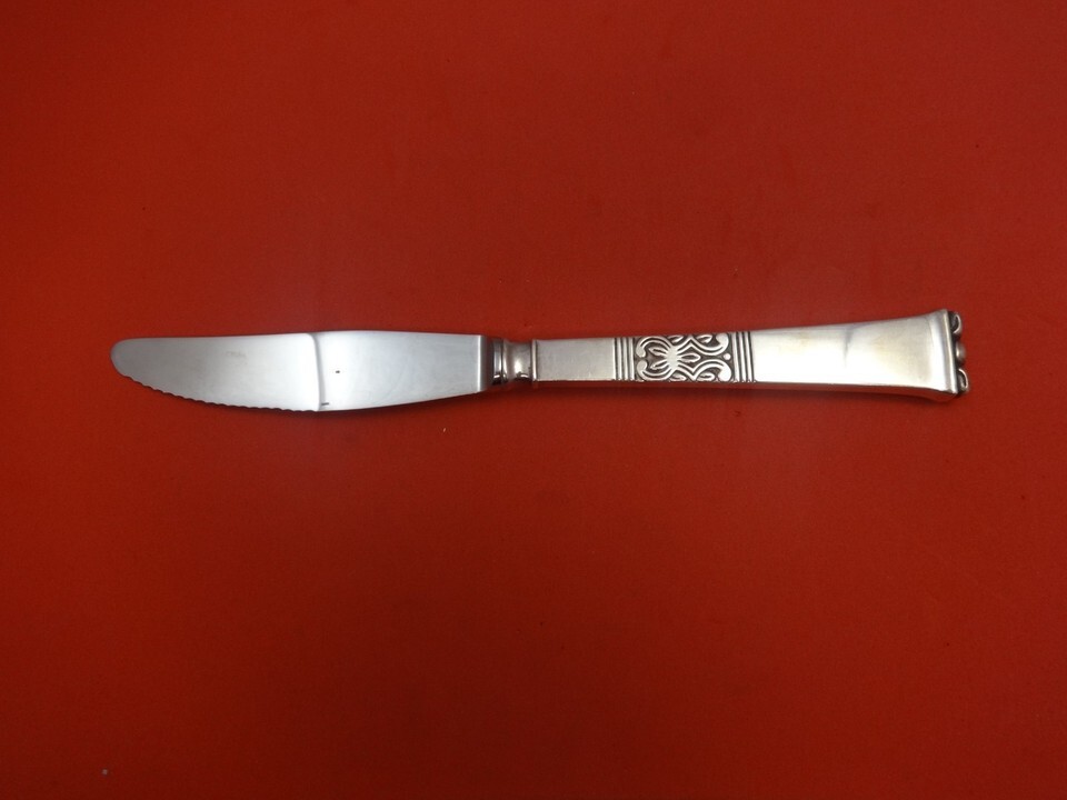 Rigs by Frigast Danish Sterling Silver Regular Knife Modern Serrated 8 5/8&quot; - $88.11
