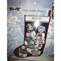 Cozy Lil Christmas Stocking Debra Jordan Bryan Candamar Counted XStitch Kit NEW - $32.67