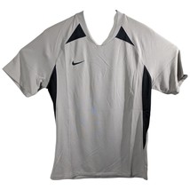 Football Shirt Large Short Sleeve Soccer Practice Athletic Gray Black Ru... - $27.99