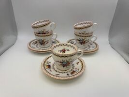 Set of 5 Spode Bone China ROCKINGHAM Demitasse Cups &amp; Saucers - $59.99