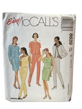 McCalls Sewing Pattern 8639 Skirt Pants Top Shirt Coat Jacket Miss Size ... - $9.74