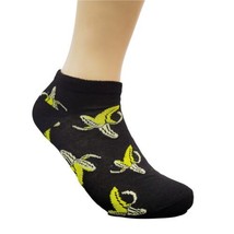 Banana Patterned Ankle Socks (Adult Medium) - Black - £2.38 GBP