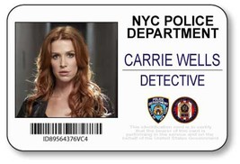 CARRIE WELLS Detective from UNFORGETABLE  Name Badge Halloween Costume C... - $14.99
