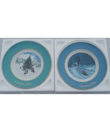 AVON 1976 1978 CHRISTMAS COLLECTOR PLATE TRIMMING THE TREE &amp; BRING HOME ... - $61.14