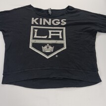 NHL KING LA Women's Gray Cotton Cropped Pullover Sweatshirt Size Large  image 10