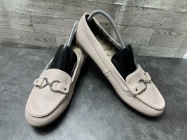 Avon Cushion Walk Women Shoes Beige 11M Leather Slip On Horsebit Comfort Loafers - £20.59 GBP