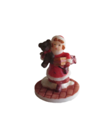 O&#39;Well Christmas Village Figurine Resin Child Girl w/ Teddy Bear Present... - $18.13 CAD