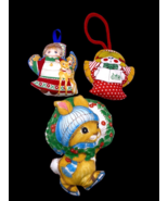 Vintage Cut &amp; Sew Fabric Pillow Christmas Ornaments Tree Sitters Set Lot... - $865.27 MXN