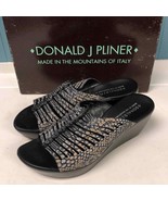 Donald J Pliner Chaya ITALY Faux snake print Leather Wedge Sandals Women... - £60.26 GBP