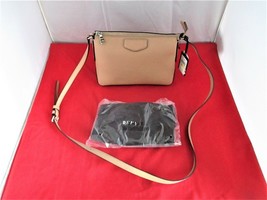 DKNY Sullivan Leather Top-Zip Crossbody, Messenger $148 Latte  - #3272 - $564.33 MXN